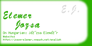 elemer jozsa business card